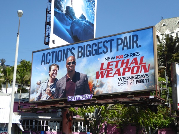 Lethal Weapon 2016 TV remake billboard Lethal Weapon 2016 TV remake billboard