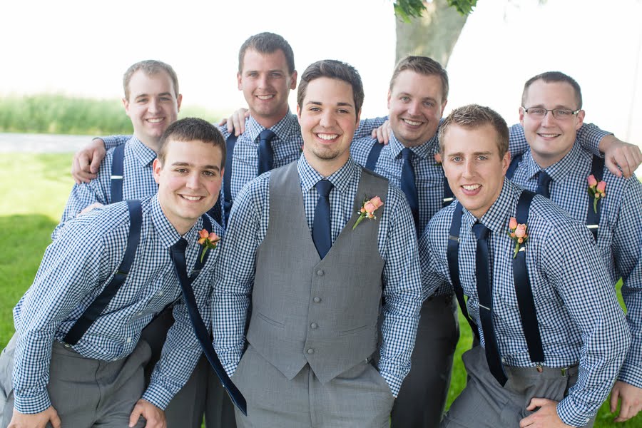 Rustic Pink and Navy Barn Wedding