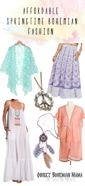 bohemian pastel attire