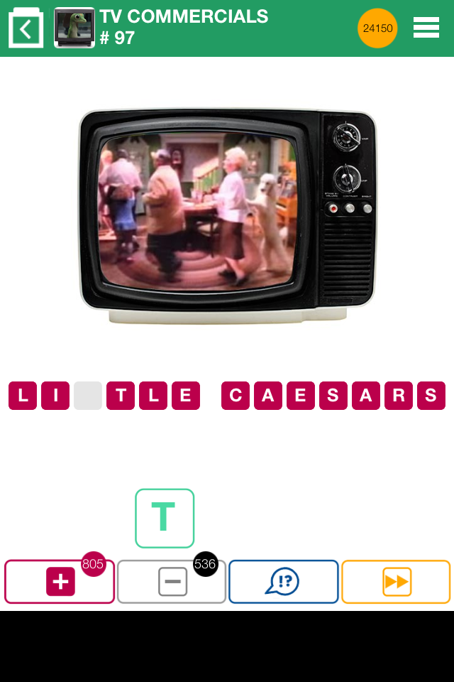 App and Answers: 100 Pics 1 Picture Quiz Tv Commercials Level 91-100