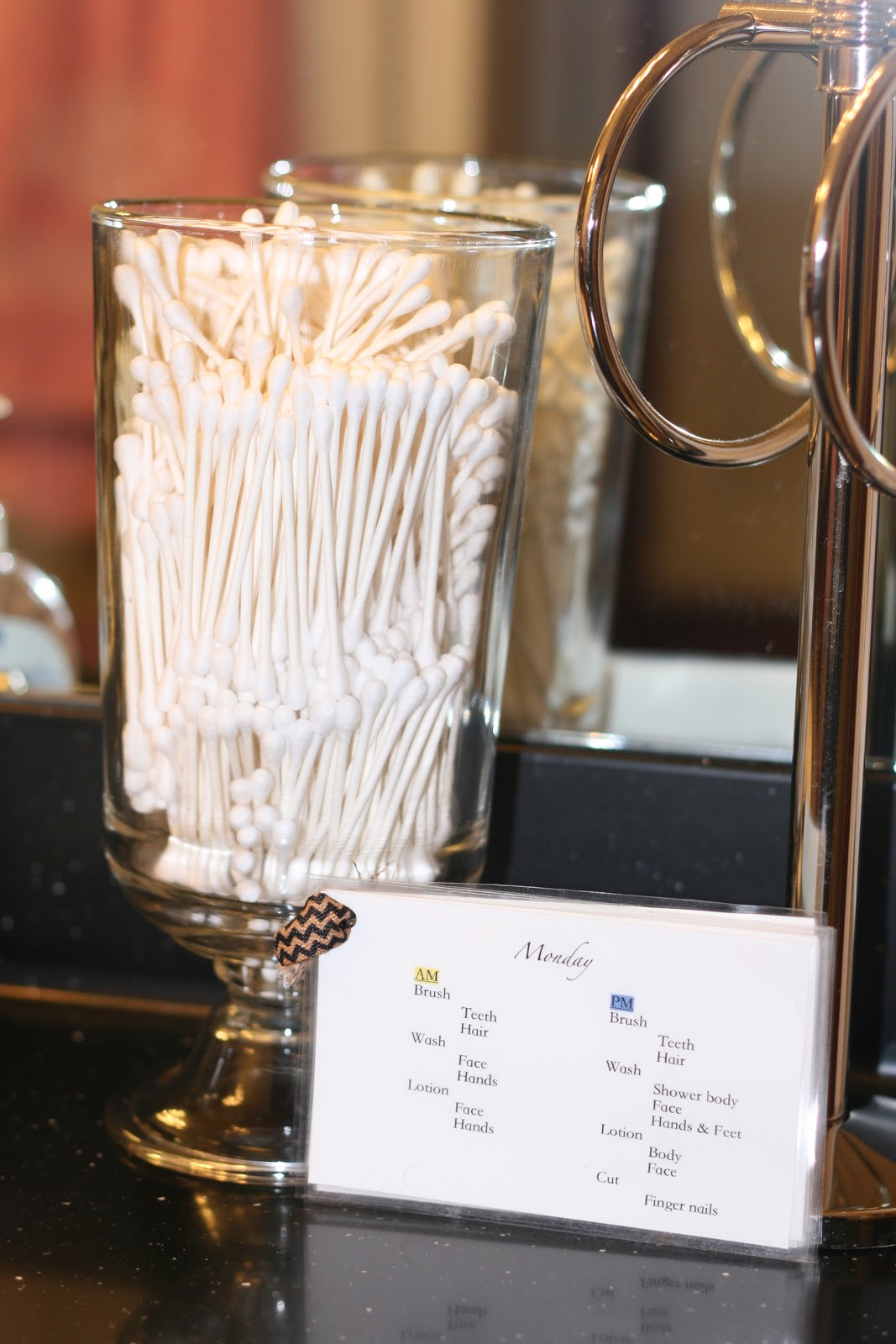 Monograms 'n Mud: Bathroom Routine Cards