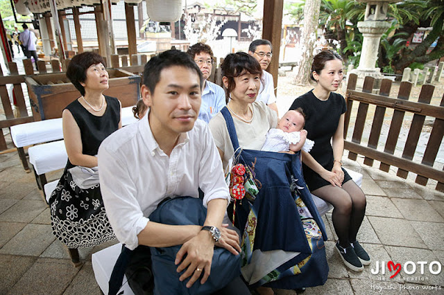 御香宮神社でのお宮参出張撮影