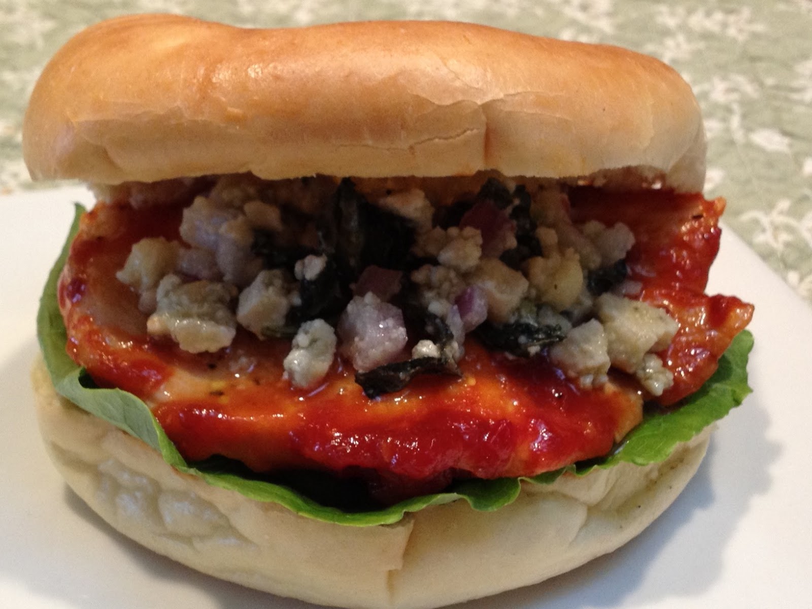 World Class Cooking Buffalo Chicken Sandwich with Blue Cheese Pesto