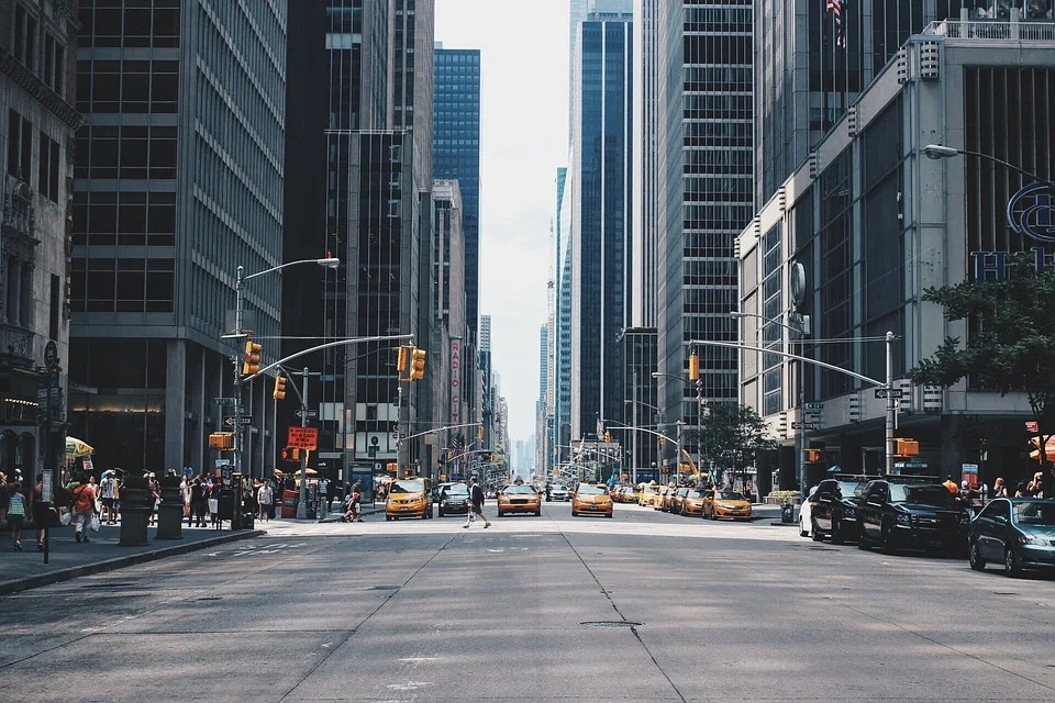 Cars waiting pedestrians cross the street Cars waiting pedestrians cross the street