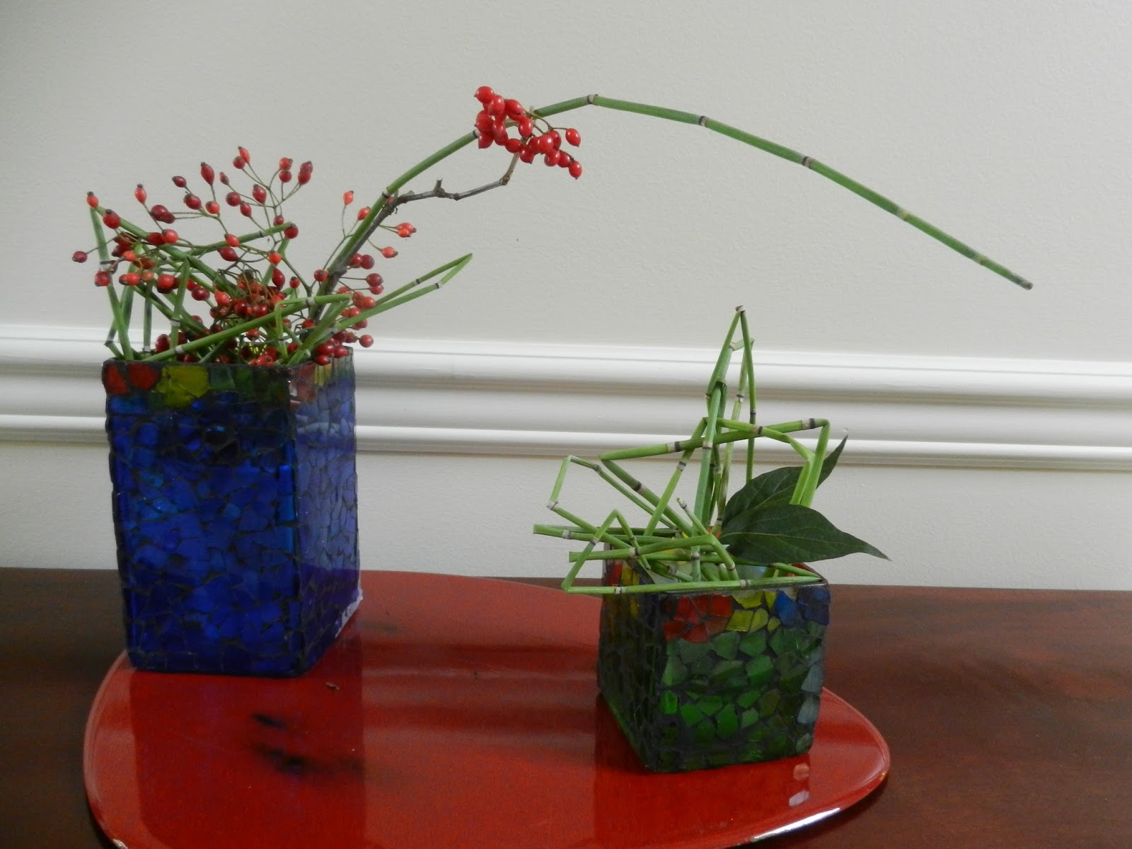 Orchids and Ikebana An Arrangement Focus on Glass Container