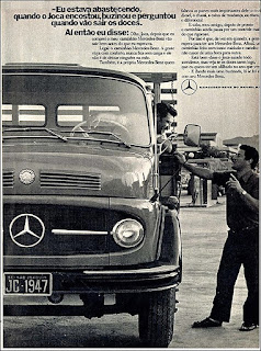 propaganda caminhão Mercedes-Benz - 1974, Mercedes-Benz do Brasil anos 70, Mercedes-benz década de 70, caminhão mercedes, Oswaldo Hernandez,