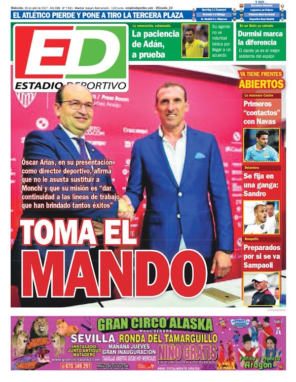 Sevilla, Estadio Deportivo: "Toma el mando"