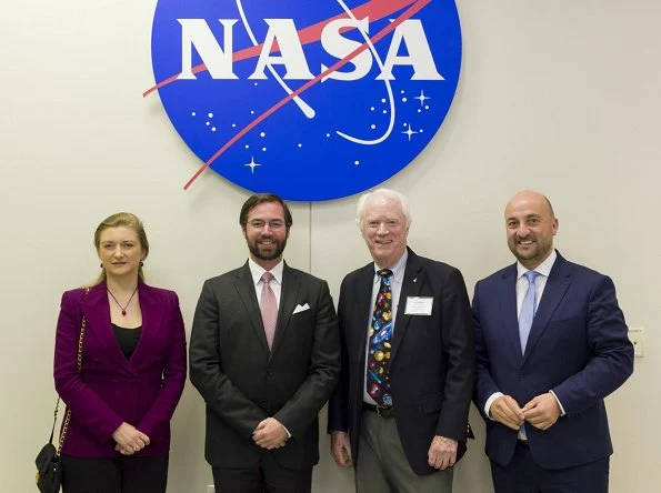 Hereditary Grand Duke Guillaume and Hereditary Grand Duchess Stéphanie, and Minister of Economy of Luxembourg, Etienne Schneider and a delegation of economy visited NASA's Ames Research Center