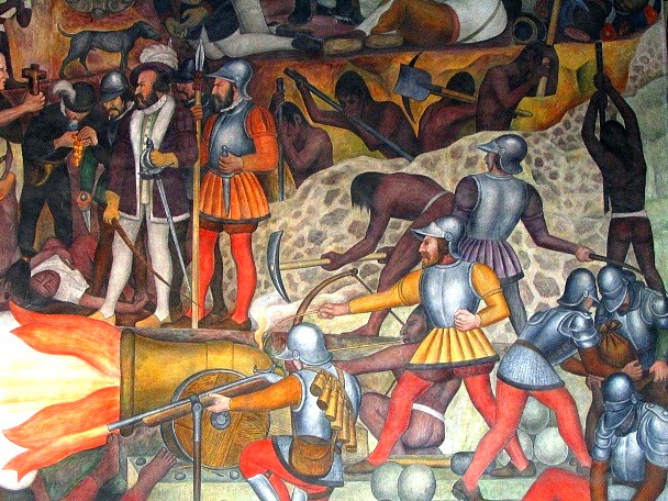 Resultado de imagen para diego rivera murales la conquista