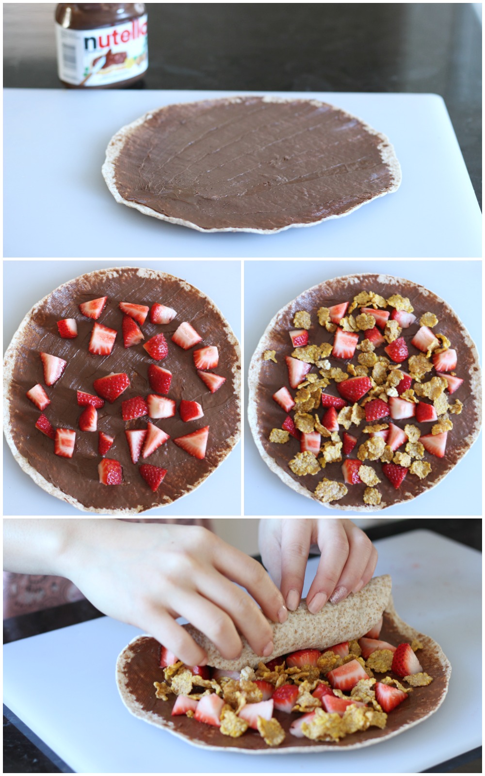 {What's for Breakfast?} Simple and Easy Nutella Breakfast Wrap