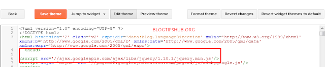 blogspot template editing
