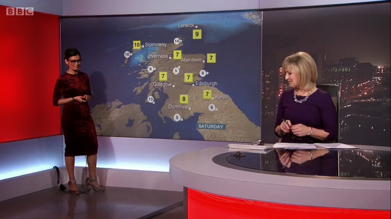 UK Regional News Caps Judith Ralston BBC Reporting Scotland Weather