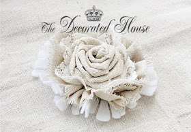 How To Make a Fabric Flower Rosette ~ The Decorated House. So easy, step by step instructions.