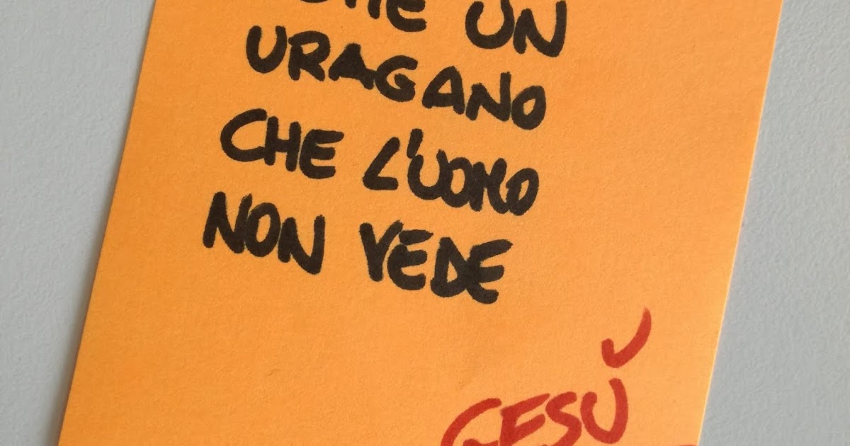 in itinere Come un uragano che l'uomo non vede