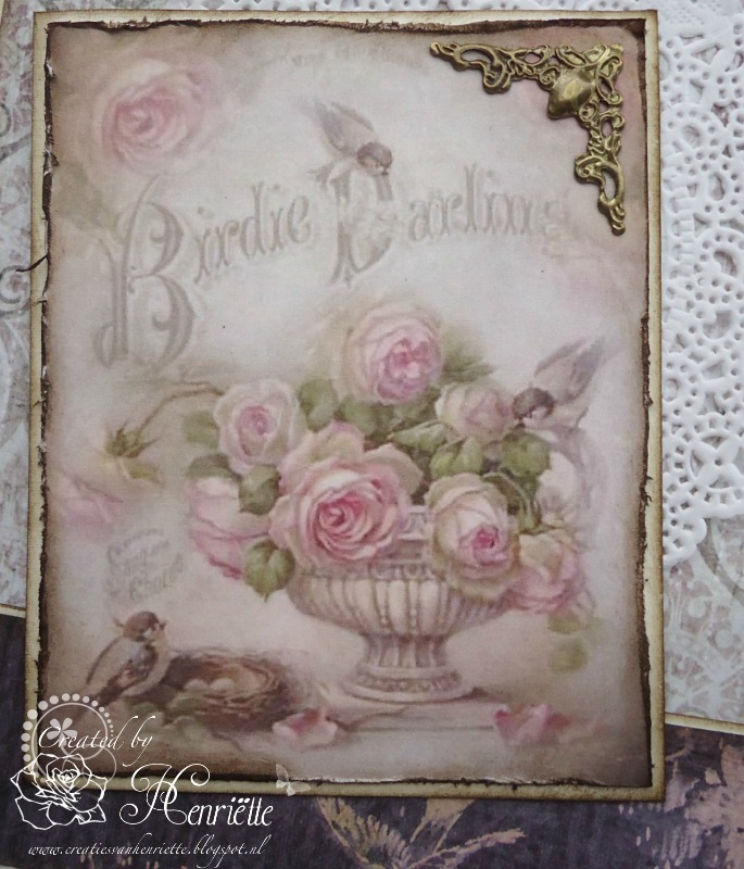 created by henriëtte vintage verjaardagskaart