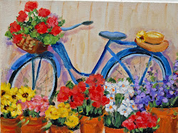bicycle painting garden flowers bicycles painted flower bike watercolor erin june