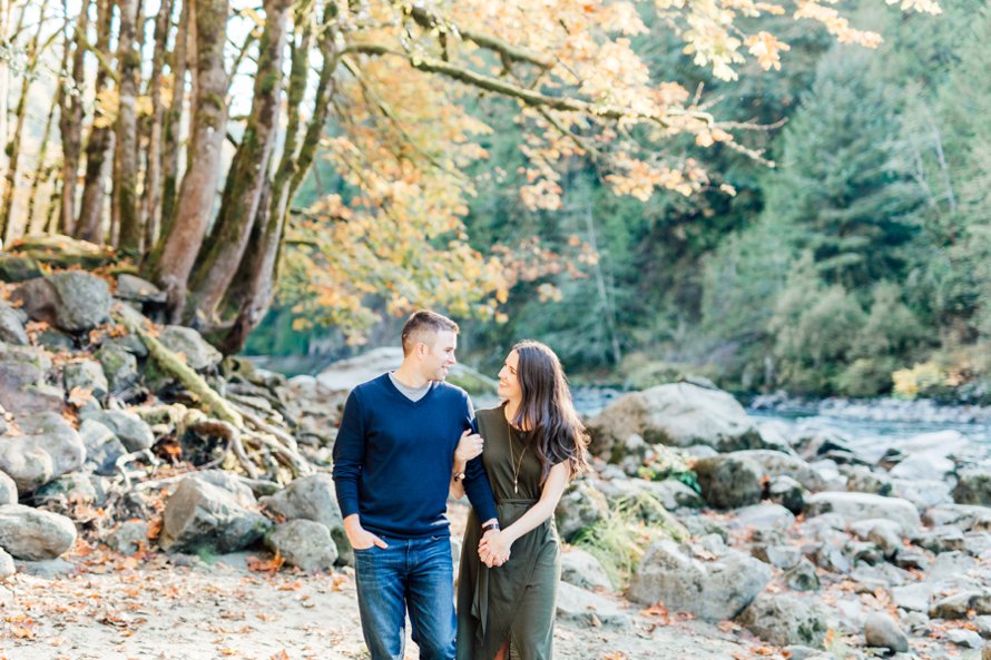 Snoqualmie Falls Autumn Engagement Session by Something Minted Photography