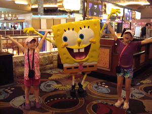 Hanging out with Sponge Bob