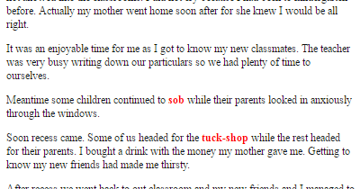 My first day at school image