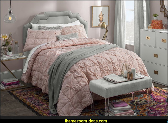 Camille Quilt Set Blush pink decorating - blush pink decor - blush and gold decor - blush pink and gold bedroom decor - blush pink gold baby girl nursery furniture - blush art prints - rose gold bedroom decor - blush black bedroom decor - blush mint green decor - Blush Black Gold Glitter home decor - Blush Pink furniture - marble murals Camille Quilt Set