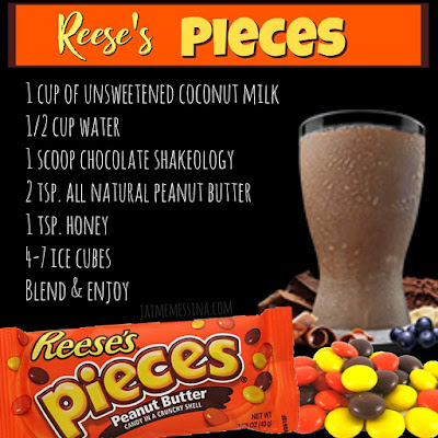 reeses pieces shakeology, healthy candy recipe, clean eating candy, healthy halloween