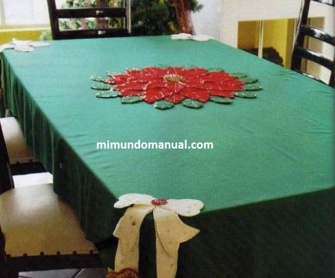 Mantel navideño en fieltro y lentejuela ~ Mimundomanual