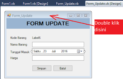 Tutiroal Vb.Net - Cara membuat Form Update Database Mysql Memakai Connector Odbc  