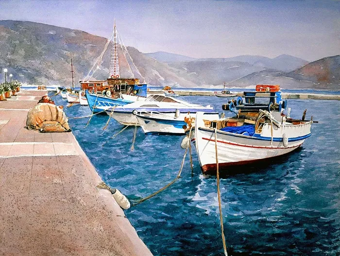 Pantelis Zografos 1949 | Greek Watercolor painter