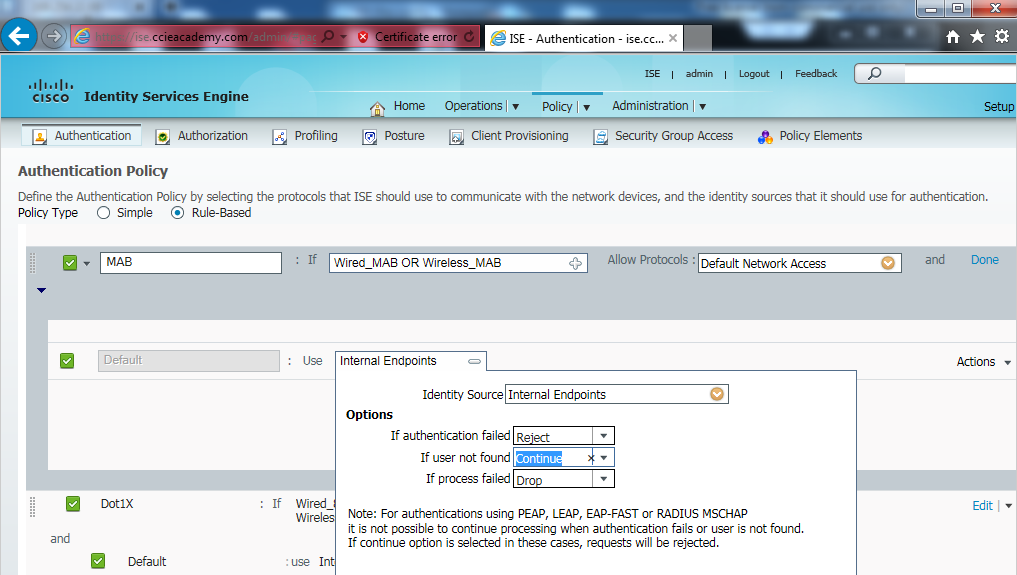 CCIExPERTSecurity Central  Authentication with Profiling Cisco