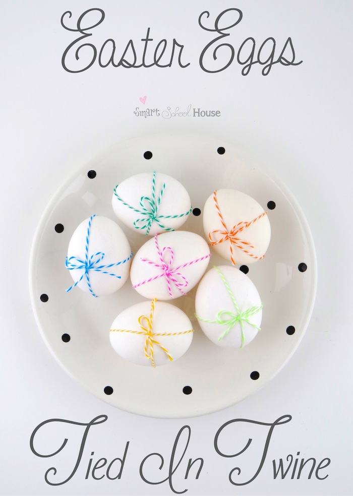 Twine Tied Eggs by Smart School House #Easter