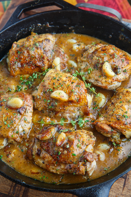 Rustic Roasted Garlic Chicken with Asiago Gravy Recipe o…