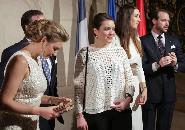 Prince Felix, Princess Claire, Princess Alexandra, Princess Stephanie. Yves Saint Laurent Haute Couture
