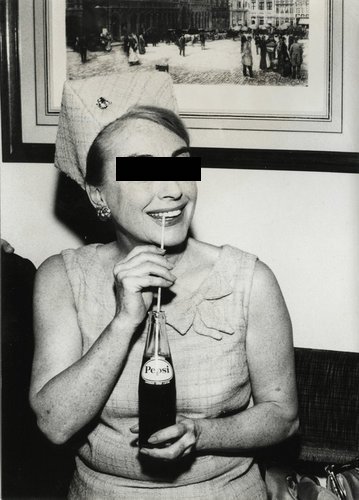 Joan Crawford sips pepsi through a straw. The star and widow of the Pepsi Chairman insisted on joining the Pepsi Board after his death. Jingles and other stories of The American Dream. marchmaton.com Joan Crawford sips pepsi through a straw. The star and widow of the Pepsi Chairman insisted on joining the Pepsi Board after his death. Jingles and other stories of The American Dream. marchmaton.com