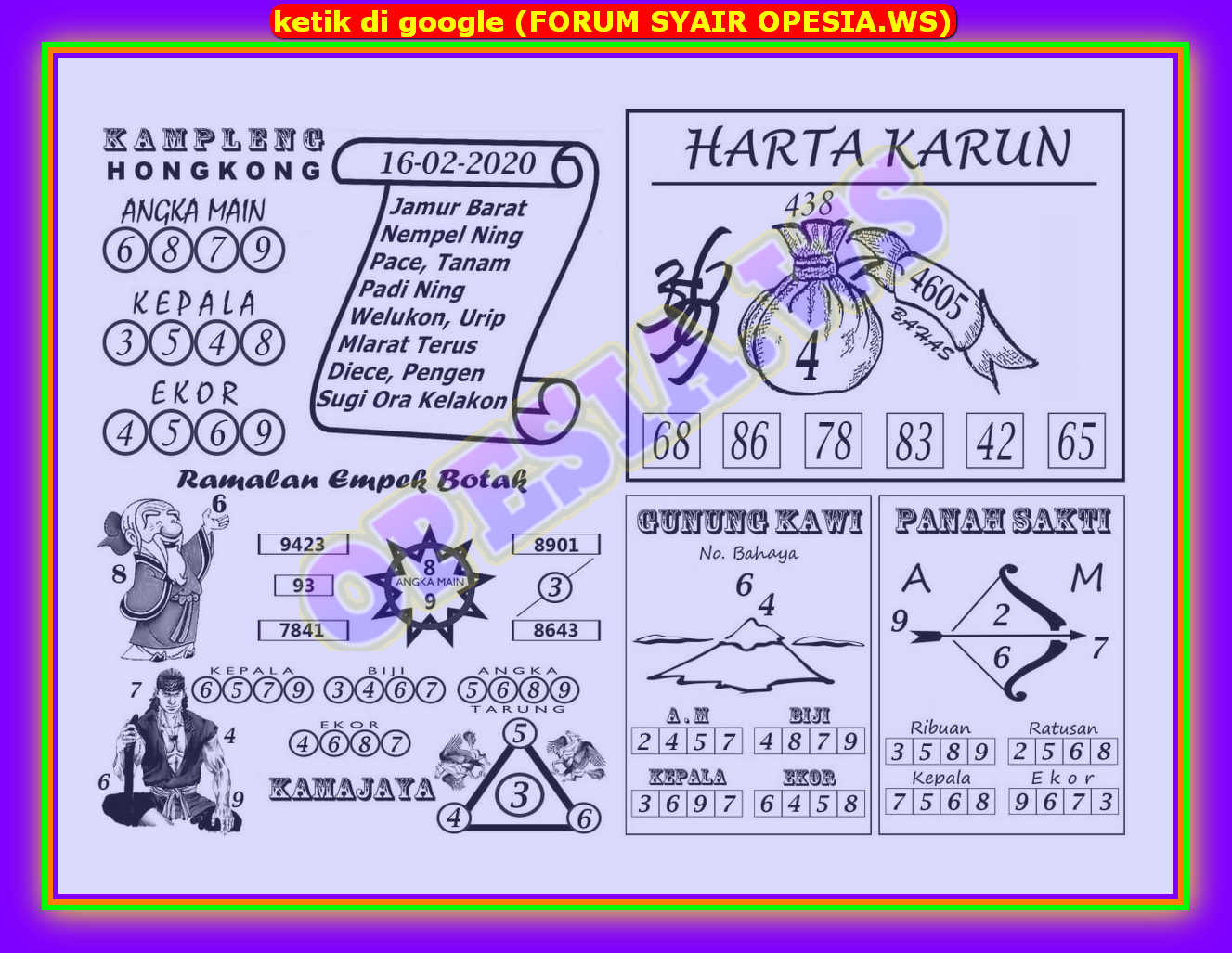 1 New Message Kode Syair Hongkong 16 Februari 2020 Forum Syair Togel Hongkong Singapura Sydney