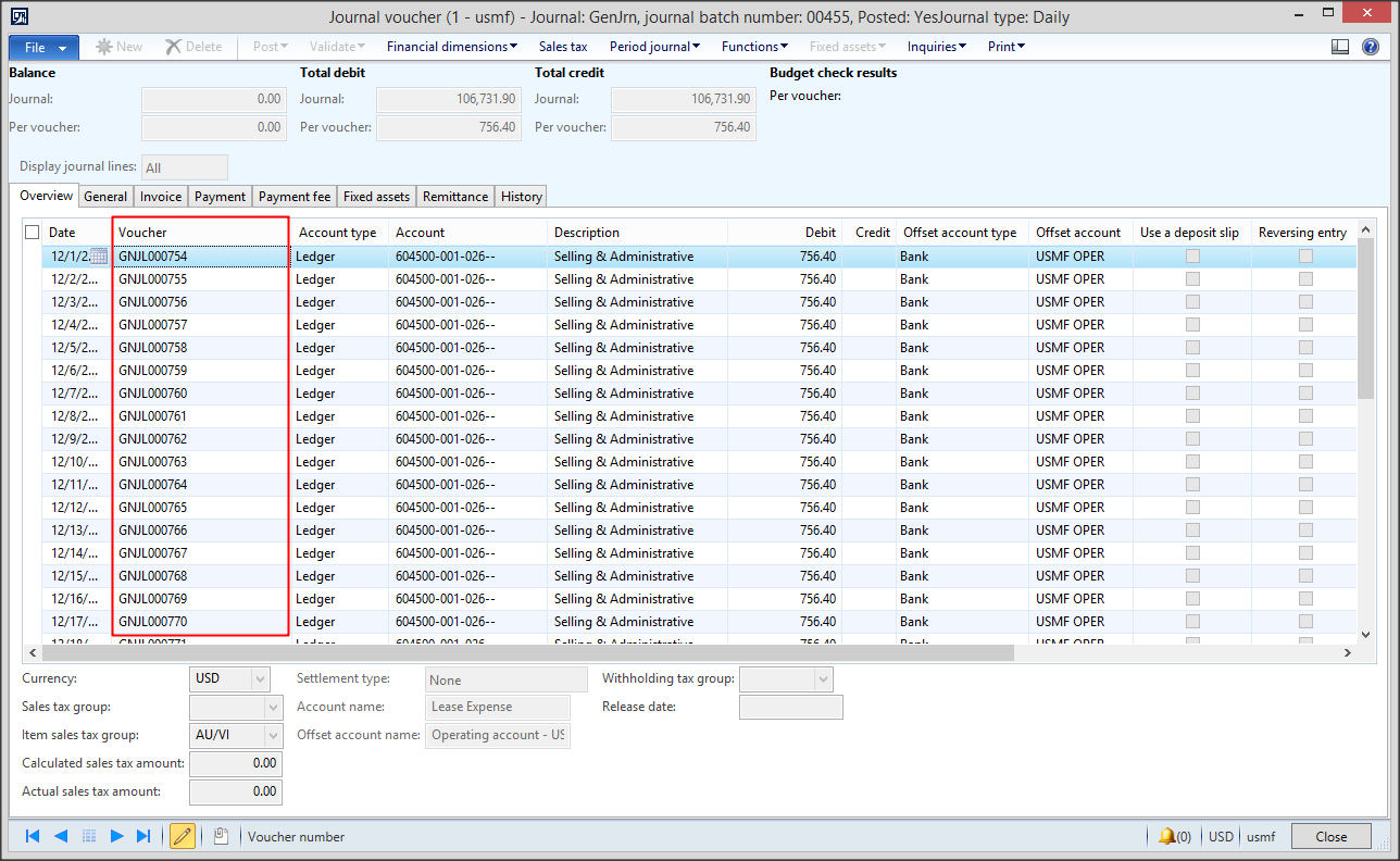 Dynamics AX Tips How To Print a Single Voucher in AX 2012