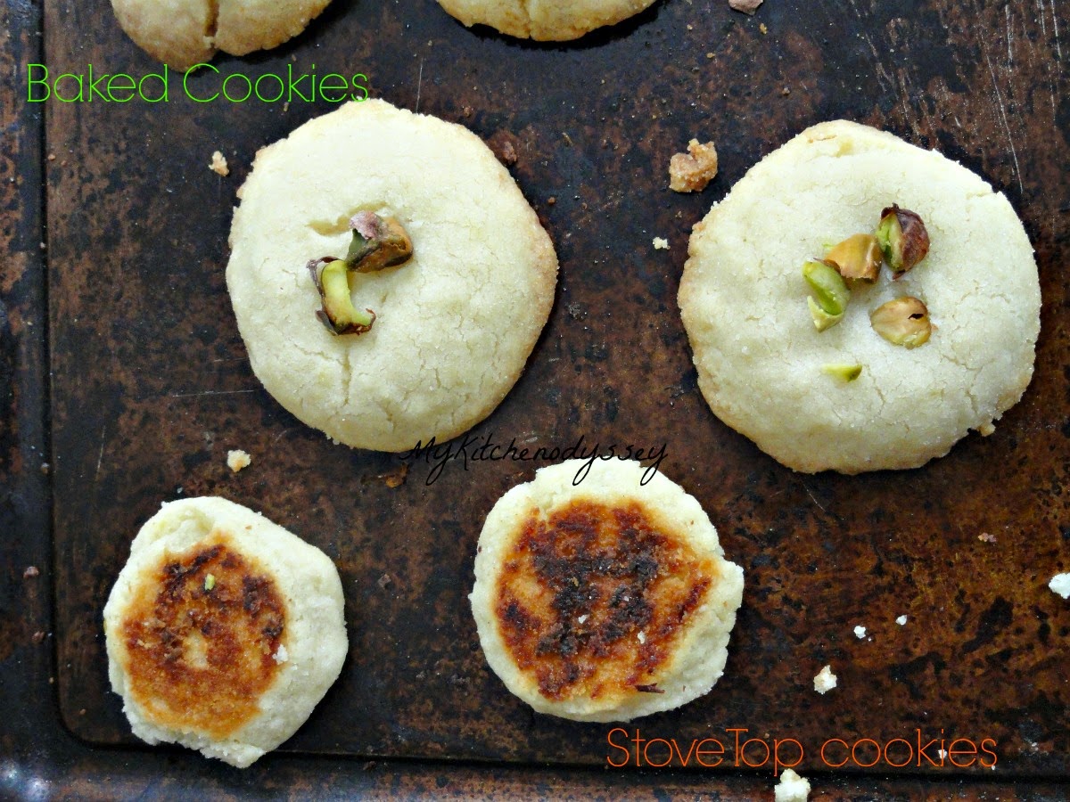 Stove top and oven baked lime cookies