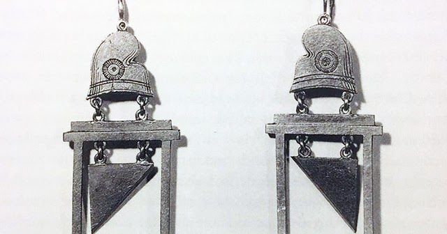 Guillotine Earrings Commemorating the Execution of Louis XVI