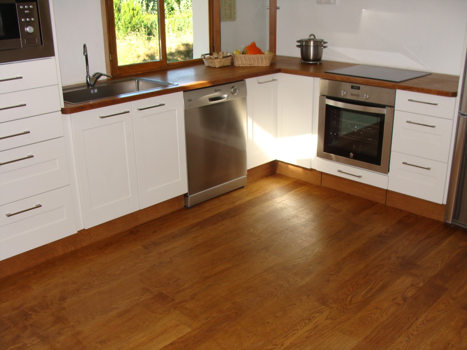 Andocarpinteando : Tarima de madera de roble en una cocina