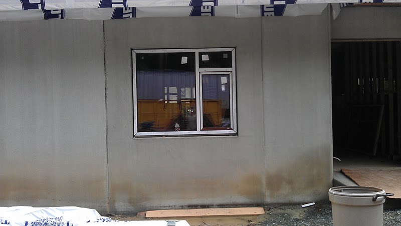 Picture of North Carolina Passive House: Window Installation - and initial ...