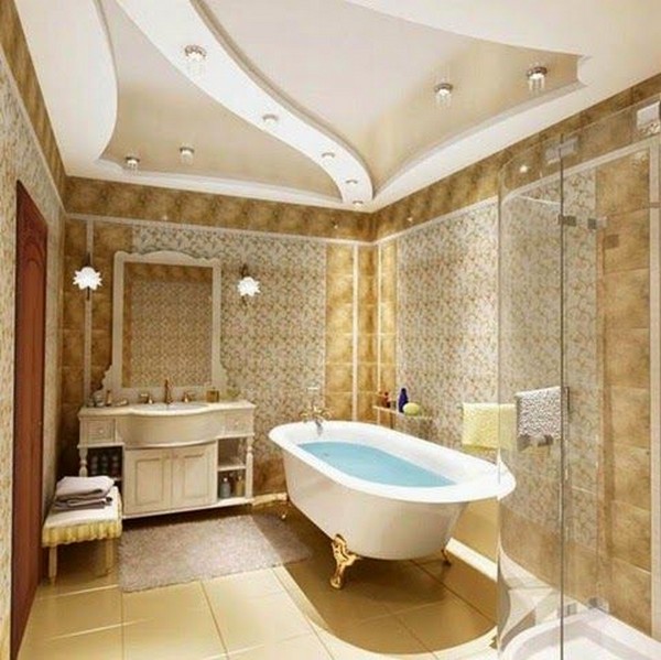 Lastest Home Designs Bath Room Ceiling Designs