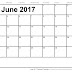 June 2017 Printable Calendar Blank Templates