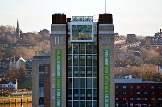 The upper half of The Baltic with Byker in the background