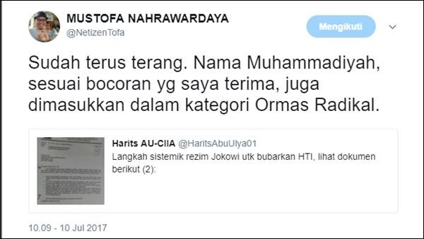 Parah Jika Benar Muhammadiyah Dimasukkan dalam Kategori Ormas Radikal! Parah Jika Benar Muhammadiyah Dimasukkan dalam Kategori Ormas Radikal!