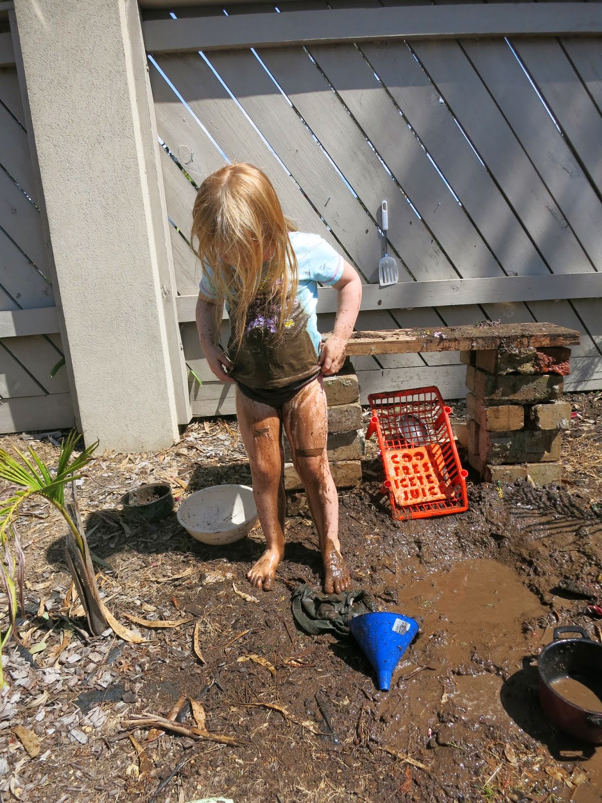 Learn with Play at Home Make your own simple backyard Mud Kitchen