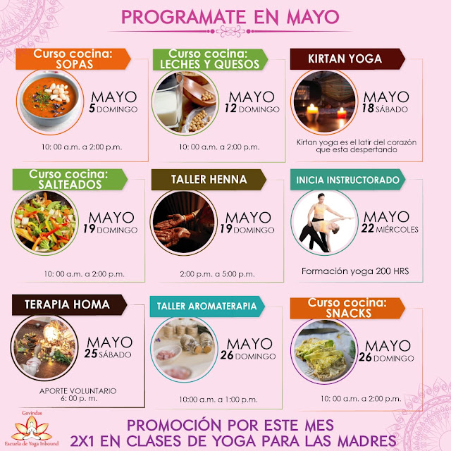 En este mes celebramos a la persona más importante en nuestras vidas, Mamá! Y en Govindas Escuela de Yoga Inbound lo celebramos con actividades especiales que las harán muy felices!