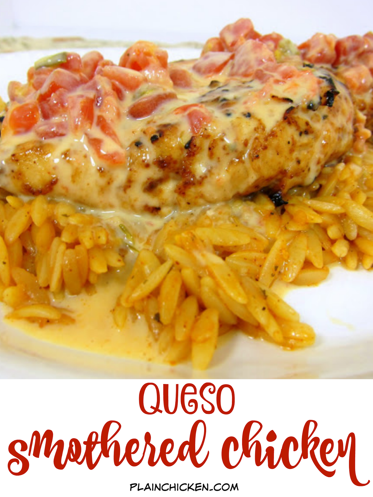 Queso Smothered Chicken Plain Chicken
