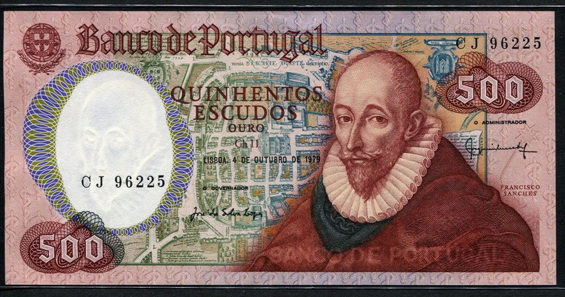 Coins And Currency As An Invesment Portugal Currency 500 Portuguese Escudos Banknote Of 1979 Francisco Sanches