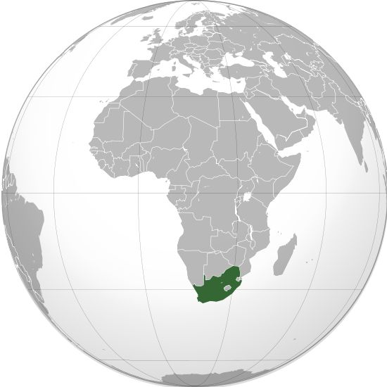 Letak negara Afrika Selatan