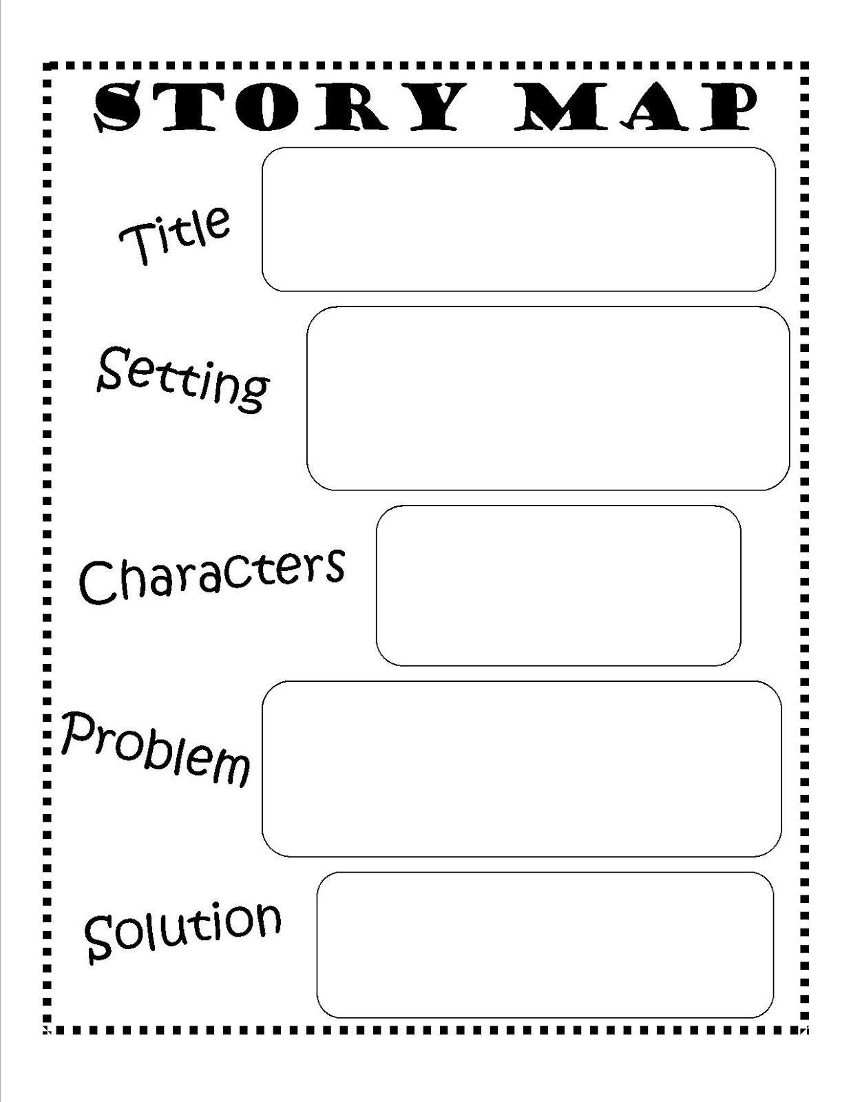 Story Printables Kindergarten Story Map Printable