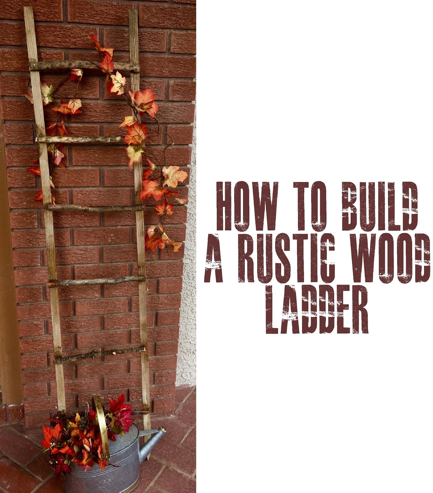 HollysHome Family Life How to build a rustic wood ladder